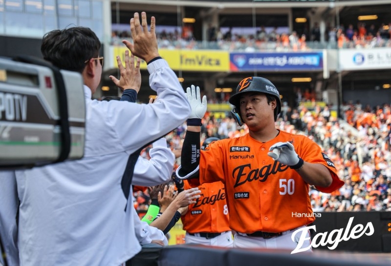 ▲ 강백호가 5타점 활약한 한화가 개막 후 2연승을 달렸다.ⓒ한화 이글스 제공