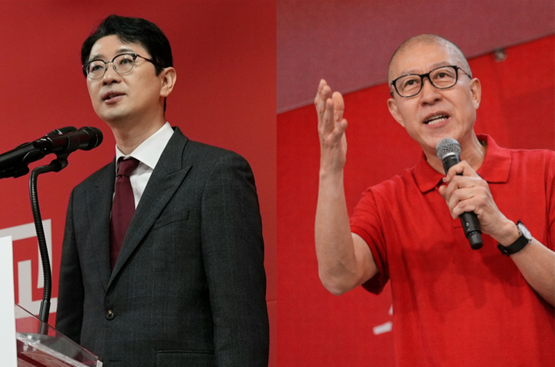 ▲ 28일 약 3시간 간격으로 각각 선거사무소 개소식을 열고 세 과시에 나선 국민의힘 주진우 국회의원(왼쪽)과 박형준 부산시장(오른쪽).ⓒ주진우, 박형준 캠프