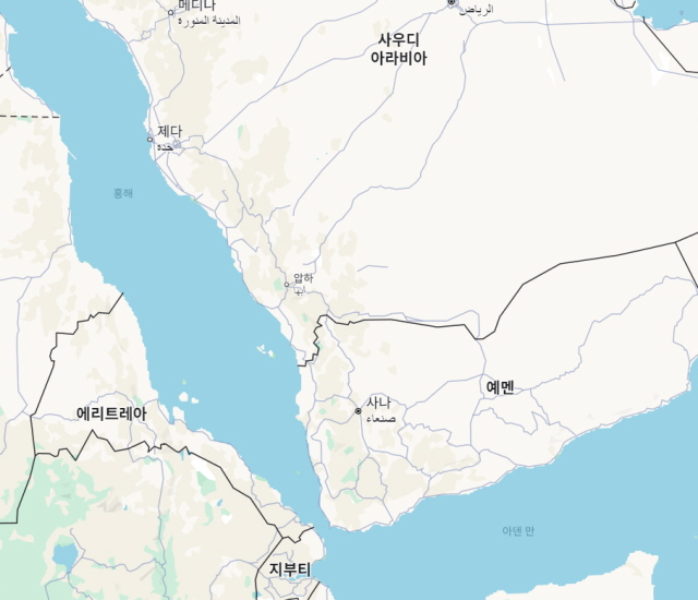 ▲ 홍해 주변 지도. ⓒ구글맵