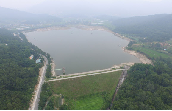 ▲ 충남 계룡면에 있는 경천저수지 모습.ⓒ한국농어촌공사 공주지사
