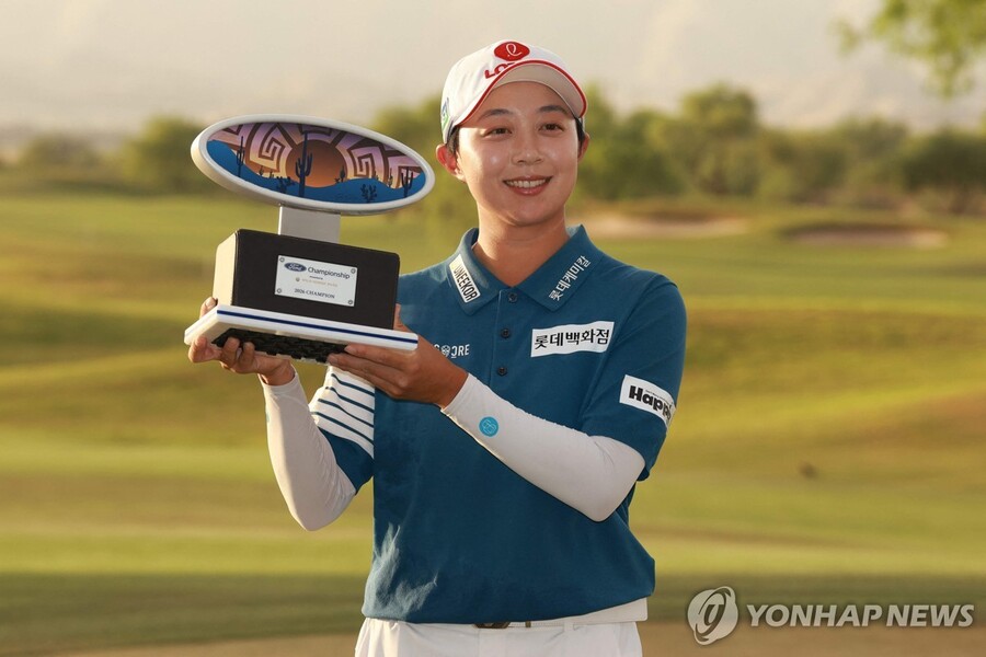 ▲ 2주 연속 LPGA 투어 우승을 차지한 김효주가 세계 랭킹 3위로 도약했다.ⓒ연합뉴스 제공