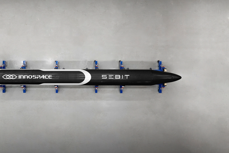 ▲ 이노스페이스가 다목적 준궤도 로켓 '세빛'을 공개했다. ⓒ이노스페이스