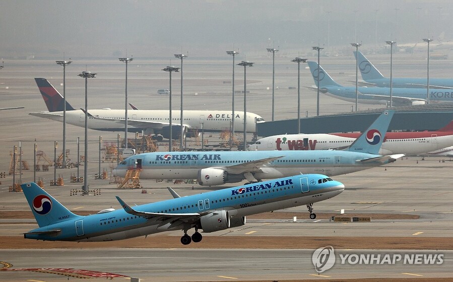 ▲ 국제선 항공기 모습 ⓒ연합뉴스
