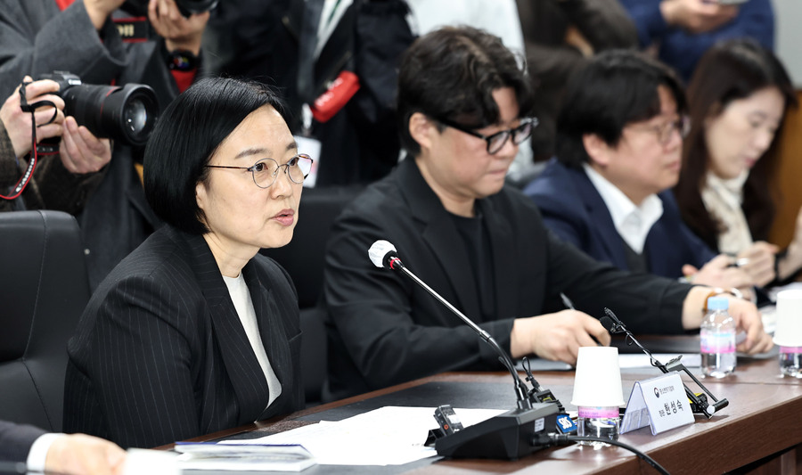 ▲ 한성숙 중기부 장관이 이날 발언하는 모습. ⓒ연합뉴스