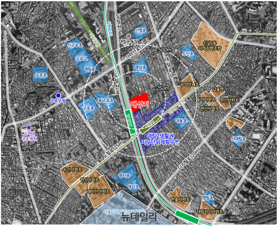 ▲ 대림역세권 장기전세주택 도시정비형 재개발사업 위치도 ⓒ서울시