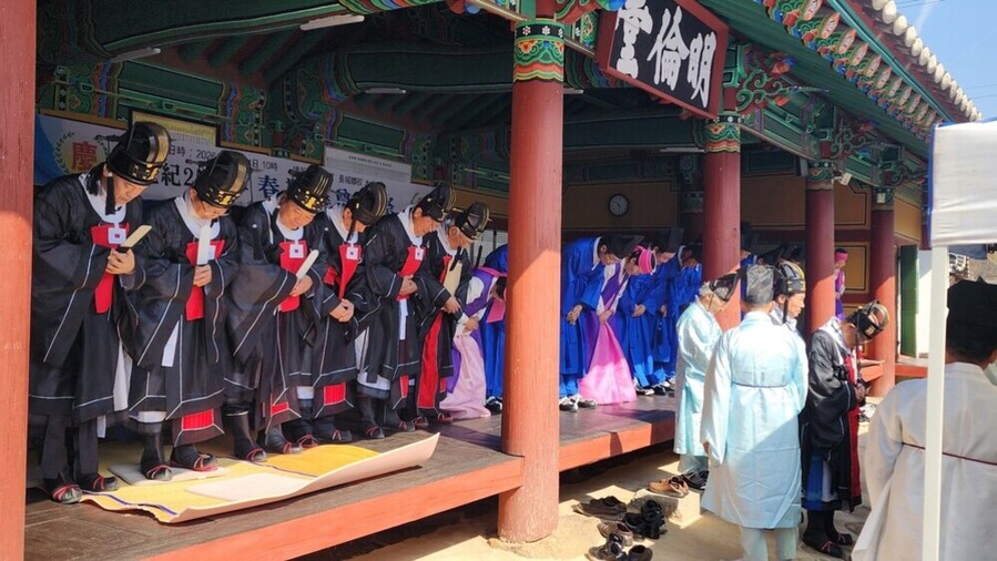 ▲ 지난 3월 24일 열린 향교 석전대제ⓒ장성군 제공