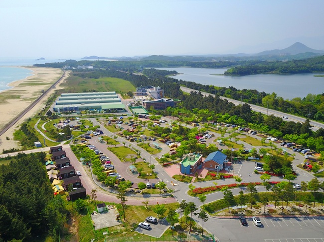 ▲ 송지호 오토캠핑장 전경. ⓒ고성군