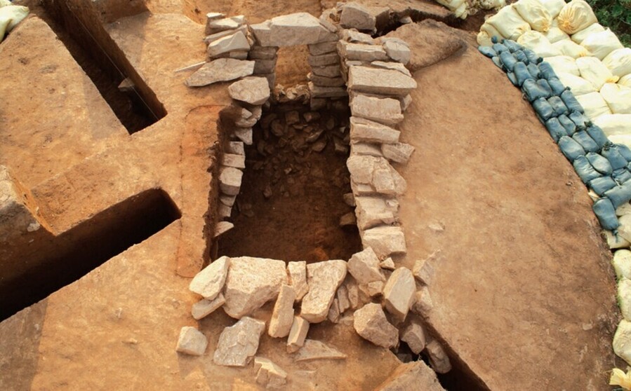 ▲ 각화동 2호분 조사 전경(2009년도 시굴조사)ⓒ광주광역시 제공