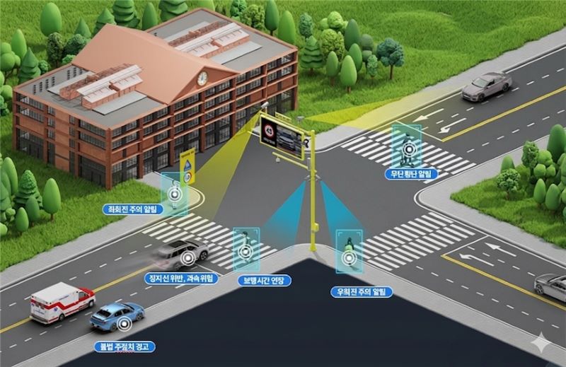 ▲ 생성형 AI 횡단보도 설치 예상도.ⓒ아산시