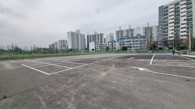 ▲ 조성된 공영주차장 모습. ⓒ강릉시