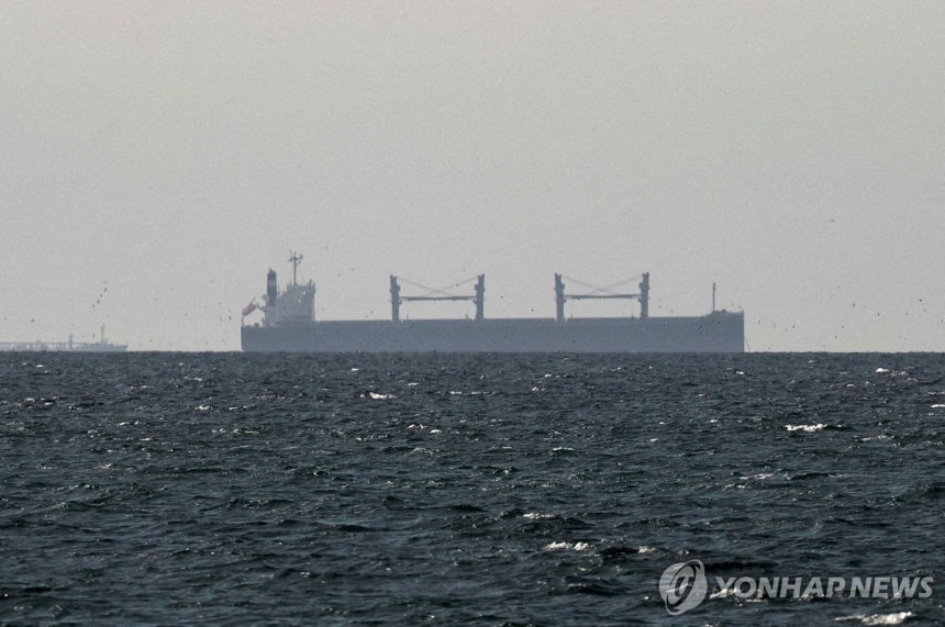 ▲ 호르무즈 해협 인근의 화물선.ⓒ연합뉴스.