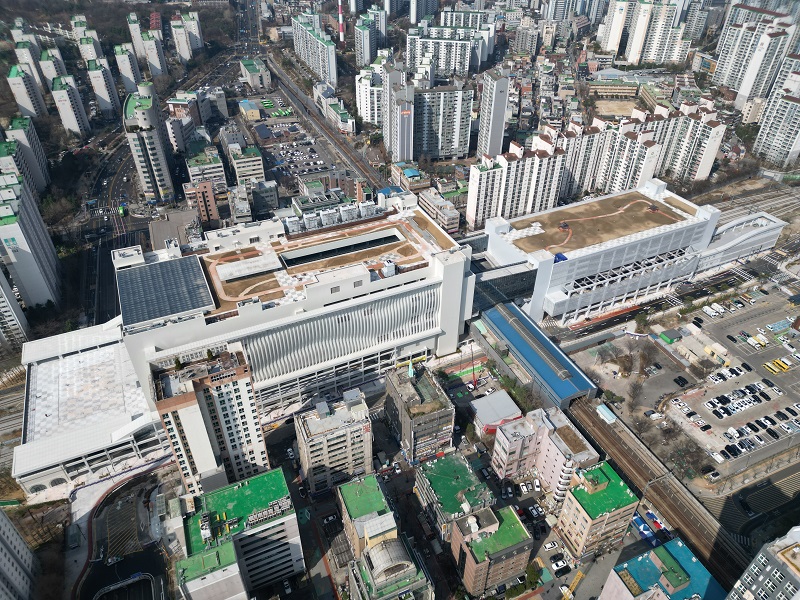 ▲ 창동민자역사 외부 전경.ⓒ롯데건설