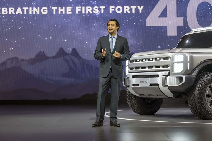 ▲ 호세 무뇨스 현대차 대표이사 사장이 지난 1일 미국 뉴욕 제이콥 재비츠 컨벤션 센터에서 열린 2026 뉴욕 국제 오토쇼 현대차 프레스 컨퍼런스에서 발표를 하고 있다.ⓒ현대차