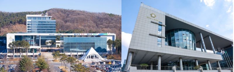 ▲ 천안시 청사(왼쪽) 및 시의회 청사 모습.ⓒ천안시