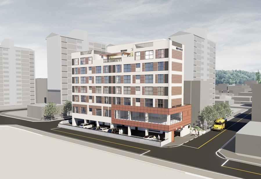 ▲ 초등학교와 인접한 쾌빈리 주택에는 226㎡ 규모의 ‘다함께 돌봄센터’가 들어선다(고령군 매입임대주택 쾌빈리).ⓒ경북개발공사