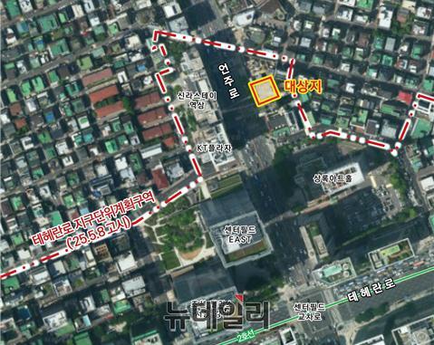 ▲ 역삼동 700-2번지 테헤란로 지구단위계획구역 위치도 ⓒ서울시