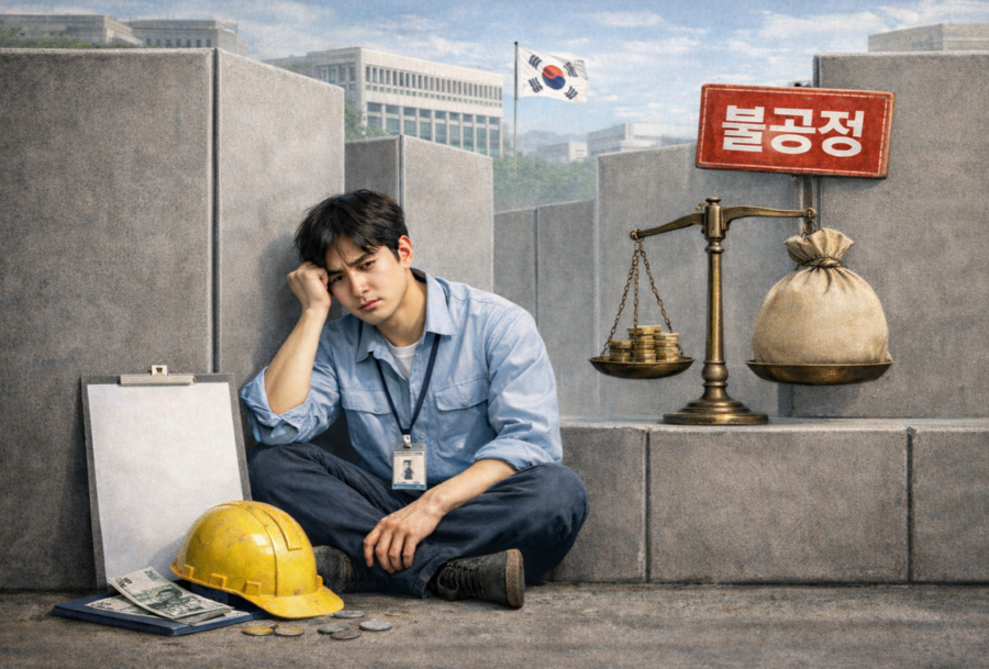 ▲ 청년 공공일자리 임금 격차 ⓒ챗지피티