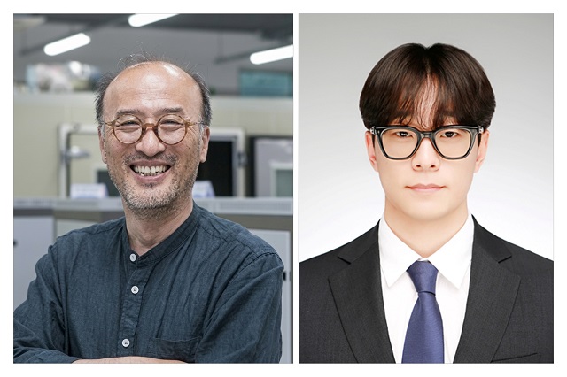 ▲ 왼쪽부터 한동대 이재영 교수, 김지용 석사과정생.ⓒ한동대