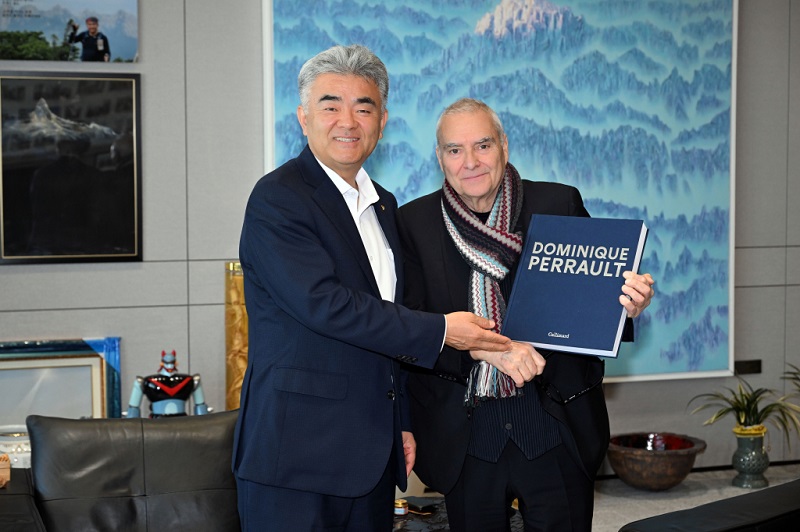 ▲ 지난 8일 도미니크 페로가 을지로 대우건설 본사를 방문해 정원주 회장과 면담을 가졌다.ⓒ대우건설