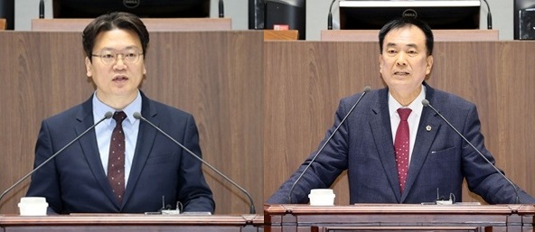 ▲ 좌측부터 신한철 의원, 방안일 의원.ⓒ충남도의회