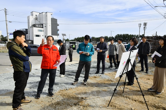 ▲ 하수처리시설 유휴부지 임시주차장 공사 현장. ⓒ속초시