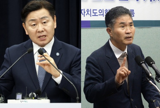 ▲ 김관영 전북도지사(왼쪽)·이원택 더불어민주당 전북도지사 예비후보. ⓒ뉴시스