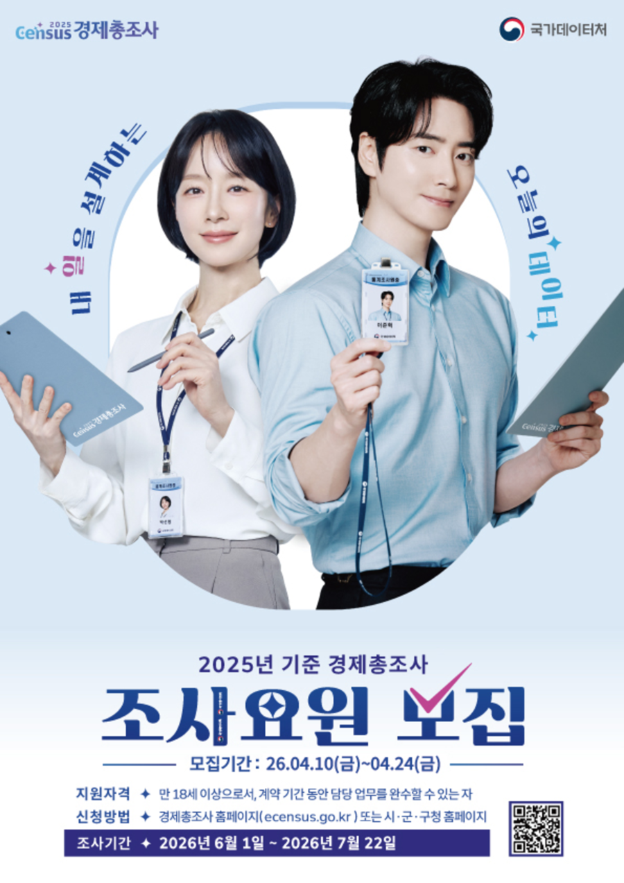 ▲ ‘2025년 기준 경제총조사 조사요원 모집’ 홍보_포스터ⓒ여수시 제공