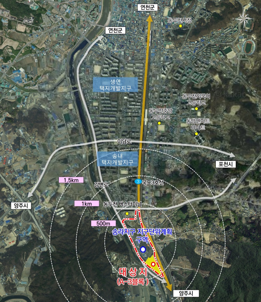 ▲ 동두천시는 오랜동안 방치되어 왔던 송라지구 지구단위계획구역을 자연녹지로 환원했다 ⓒ동두천시 제공