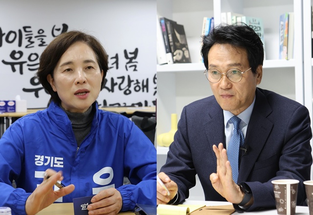 ▲ 민주진보진영 경기도교육감 단일화 과정에 참여하고 있는 유은혜 예비후보(왼쪽)와 안민석 예비후보. ⓒ각 선거캠프 제공