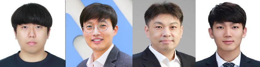 ▲ 공동 연구진. 왼쪽부터 아주대 박종윤 석박사 통합과정생(제1저자), 아주대 황종국 교수, KAIST 이진우 교수, 충남대 진형민 교수(이상 공동 교신저자).ⓒ아주대