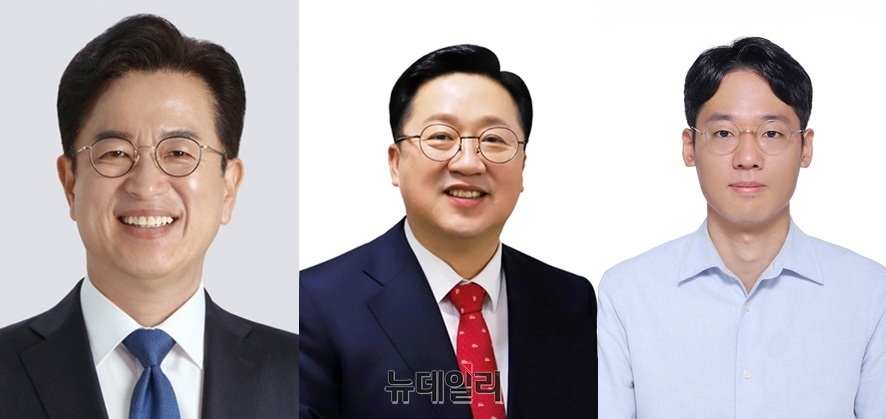 ▲ 완쪽부터 허태정(민주당), 이장우시장(국힘), 강희린(개혁신당) 대전시장 후보,ⓒ김경태