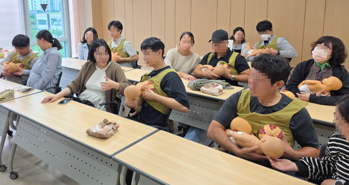 ▲ 임산부 건강교실 운영 모습.ⓒ홍성군