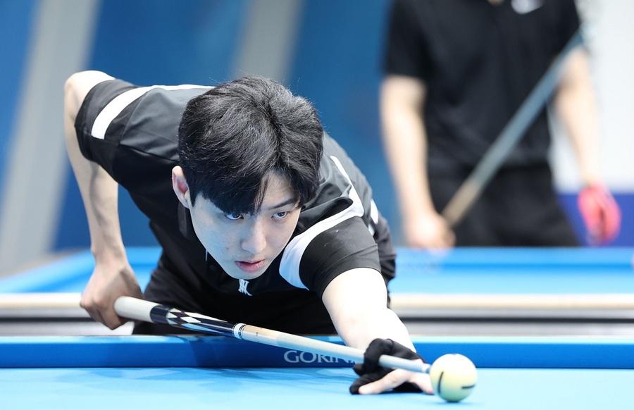 ▲ 웰컴저축은행 한지승이 차기 시즌에도 프로당구 PBA 1부투어에서 뛴다.ⓒPBA 제공