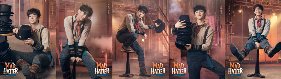 ▲ 뮤지컬 '매드해터' 출연 배우(왼쪽부터 이한솔·조환지·이봉준·곽민수·홍기범).ⓒ홍컴퍼니