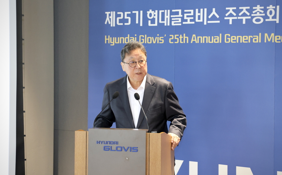 ▲ 이규복 대표가 지난 주총에서 발언하는 모습. ⓒ현대글로비스