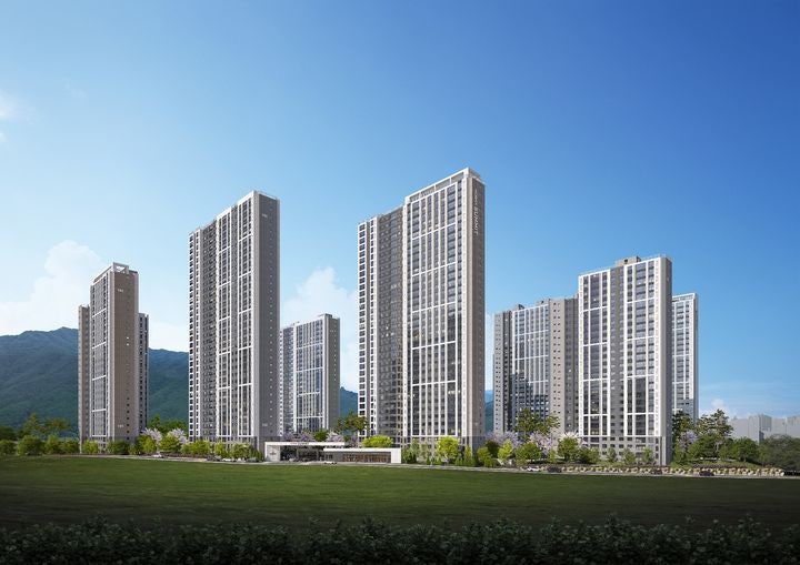 ▲ 경산 상방공원 호반써밋 1단지 투시도. ⓒ호반건설