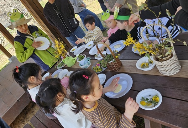 ▲ 증평 좌구산유아숲인성학교 프로그램