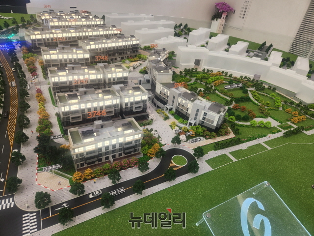 ▲ 단지 모형도. ⓒ박정환 기자