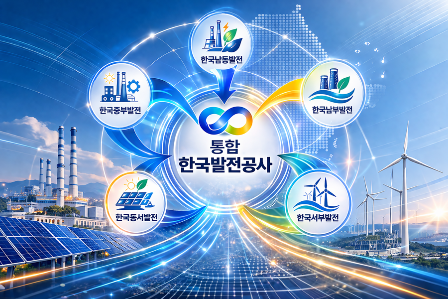 ▲ 발전 공기업 체제 개편과 관련한 AI 이미지. ⓒ챗 GPT