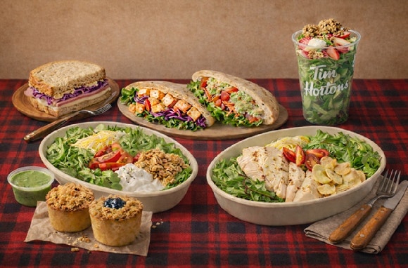 ▲ 팀홀튼이 전개하는 '올 데이 메뉴' 라인업ⓒ팀홀튼