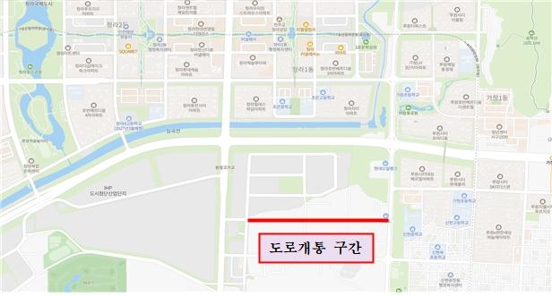 ▲ 청라 도시첨단산업단지 진입도로 위치도 ⓒ인천시 제공