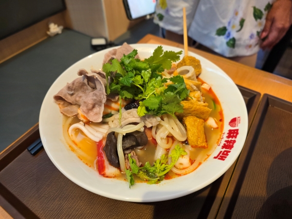 ▲ 18일 한 소비자가 선택한 마라탕 메뉴ⓒ최신혜 기자