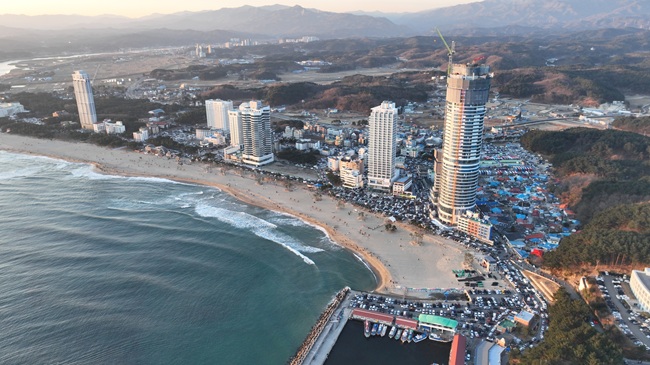 ▲ 낙산해수욕장 전경. ⓒ양양군