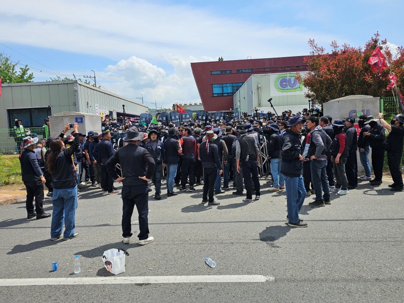 ▲ 진주시 정촌면 물류센터 사고현장. ⓒ뉴시스