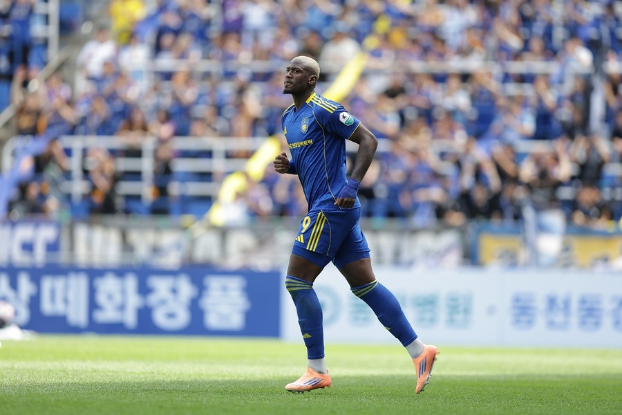 ▲ 광주전에서 2골 1도움을 올린 울산의 말컹이 K리그1 8라운드 MVP에 선정됐다.ⓒ한국프로축구연맹 제공