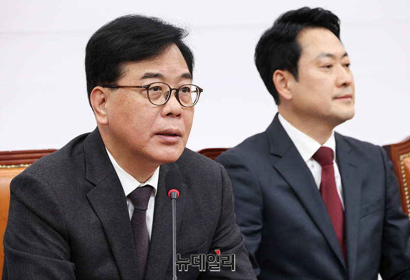 ▲ 송언석 국민의힘 원내대표가 20일 서울 여의도 국회에서 장애인의 날 공약 발표에 앞서 모두발언을 하고 있다. ⓒ이종현 기자