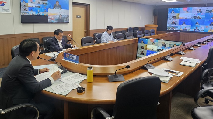 ▲ 시·군 실무부서장 영상회의 모습.ⓒ충남도