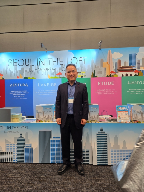 ▲ 18일 일본 도쿄 시부야에서 열린 ‘서울 인 더 로프트 바이 아모레퍼시픽’ 현장에서 나정균 아모레퍼시픽 일본법인장이 뉴데일리와 단독 인터뷰를 진행했다. ⓒ최신혜 기자