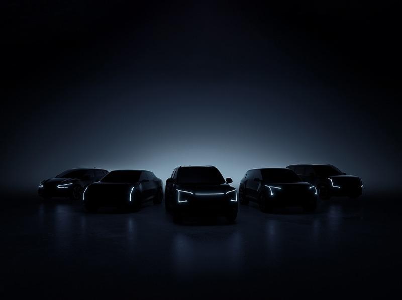 ▲ 2023년 기아가 공개한 차세대 EV 라인업 티저 이미지.ⓒ기아