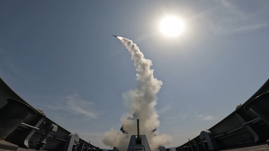 ▲ 함대공유도탄 해궁 발사 장면 ⓒLIG D&A